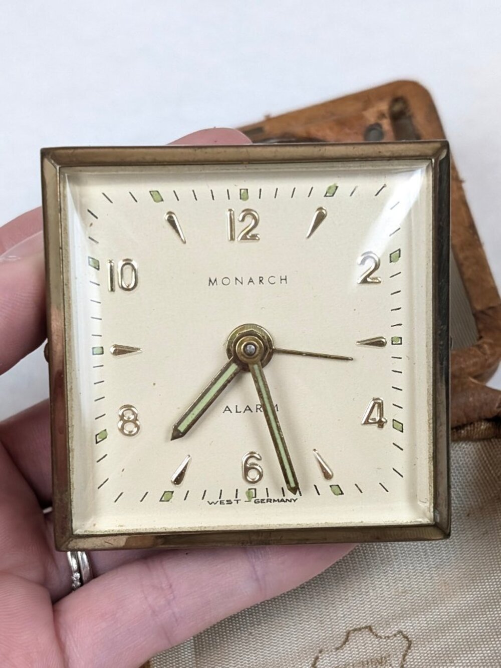 Vintage Monarch West Germany Travel Alarm Clock